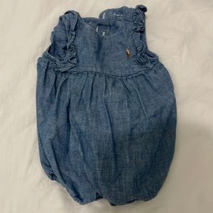 RALPH LAUREN Chambray Onesie